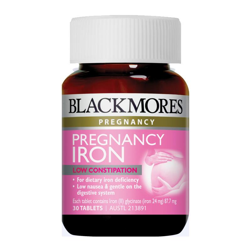 Viên sắt Blackmores Iron Pregnancy 30 viên Úc bổ sung sắt cho phụ nữ mang thai